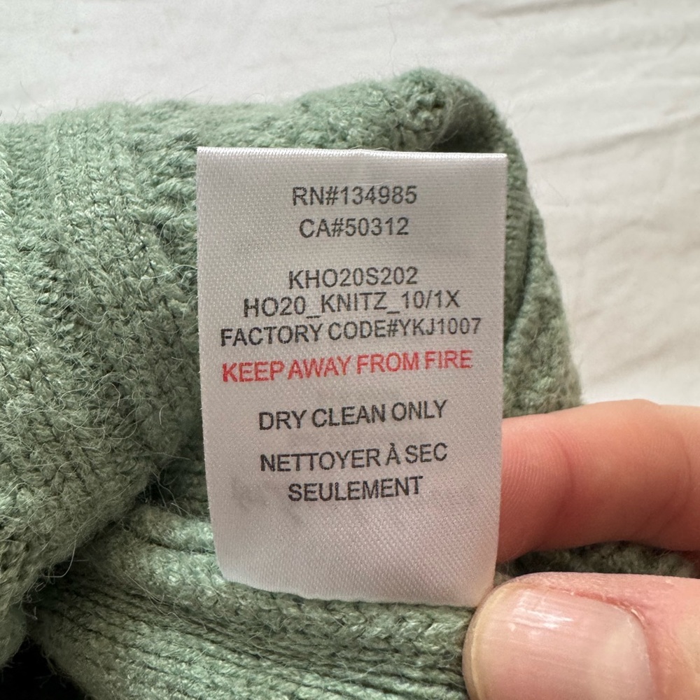 For Love & Lemons NWT Sydney Crop Sweater in Sage Sz 1X - Picture 12 of 12